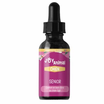 Flacon produit senior pour chien